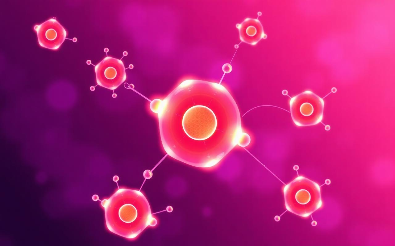Illustration of ketone molecules entering the bloodstream
